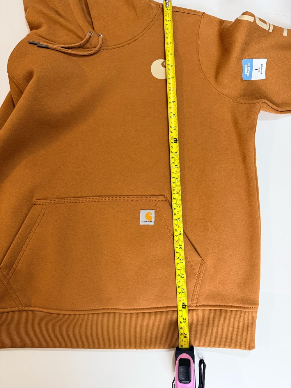 Carhartt Women’s Clarksburg Hoodie Large Brown Relaxed Fit Logo Sleeve NWT 10279 - Picture 7 of 10